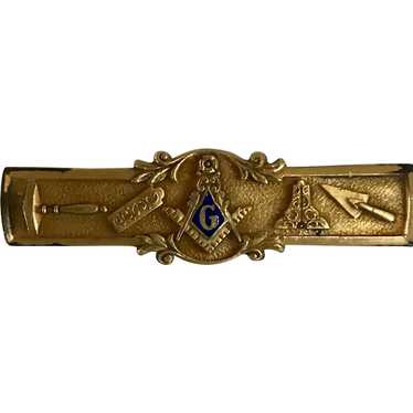 Antique Masonic Gold and Enamel Pin