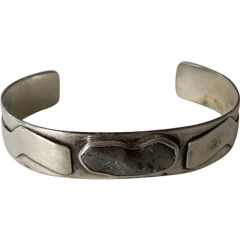 REDUCED Unusual One Of A Kind Silver Cuff Bracele… - image 1