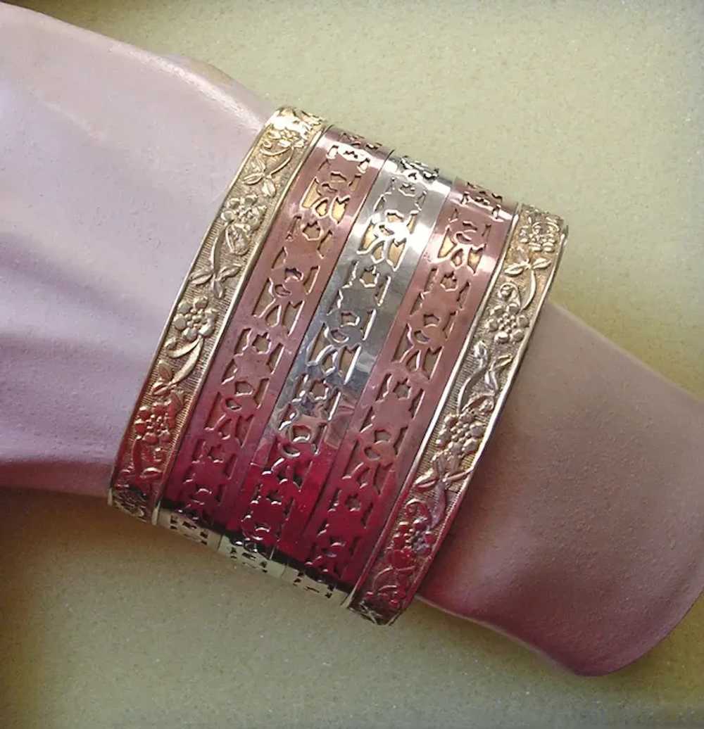 Wide Copper or Brass Bangle - image 3