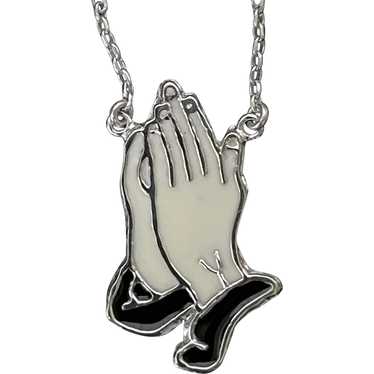 Praying Hands Silver Pendant