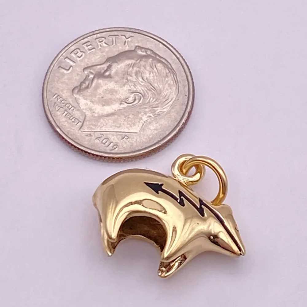 Native American Bear Totem Charm 14K Gold Warrior… - image 3