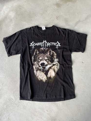00sアンビルanvilソナタSONATA ARCTICAメタルバンtブラック Sonata Arctica Howling Wolf T-Shirt T-shirts/Clothing | Loudtrax
