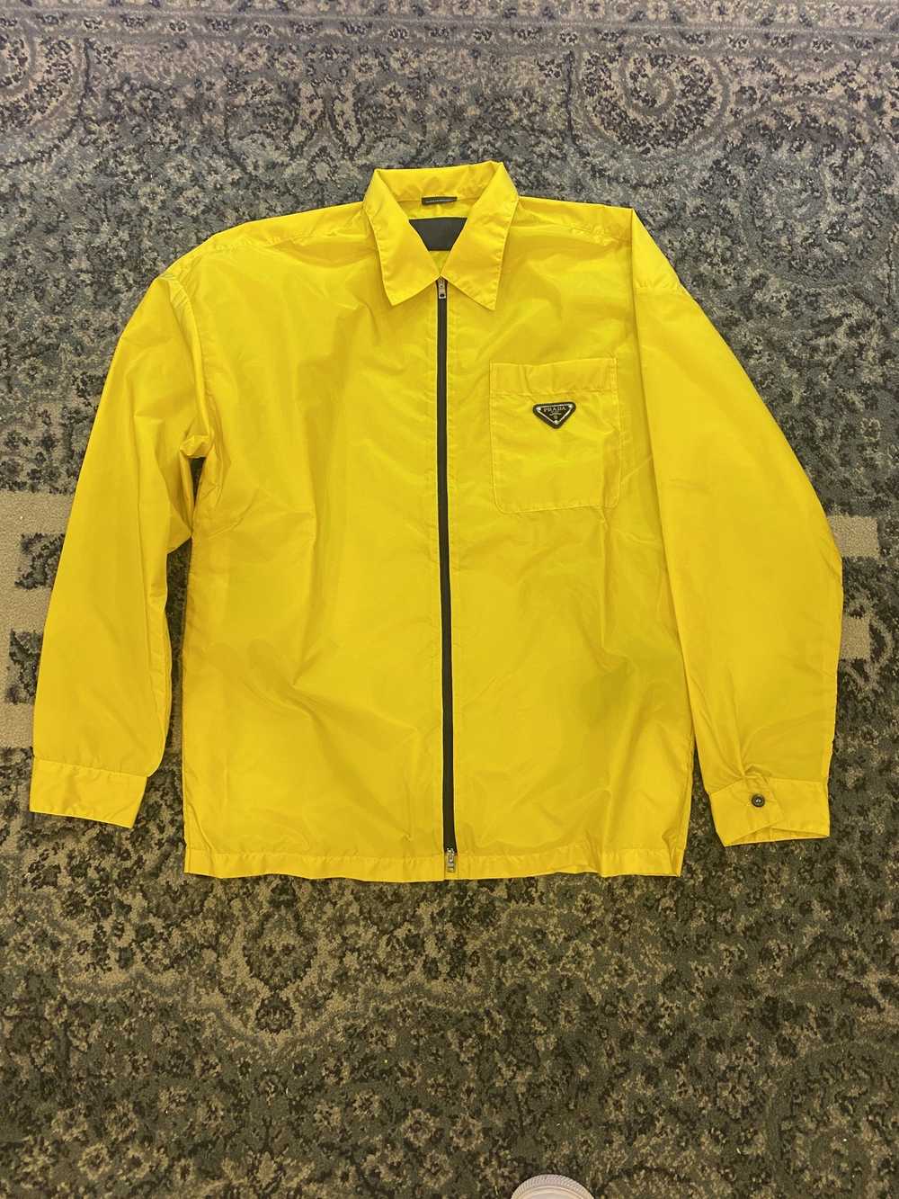 Prada Prada Yellow Nylon Windbreaker Jacket Size M - image 1