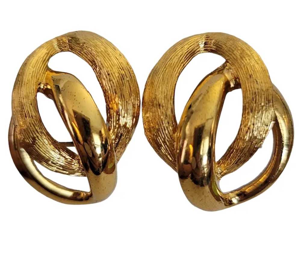 Napier Gold-Tone Connected Links Clip-On Earrings… - image 5