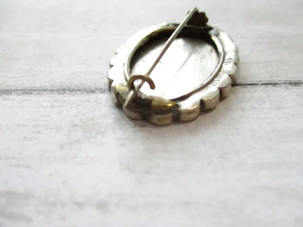 Antique Victorian Horseshoe Brooch Forget Me Not … - image 11