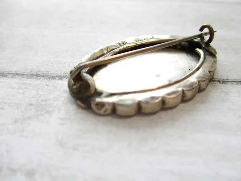 Antique Victorian Horseshoe Brooch Forget Me Not … - image 12