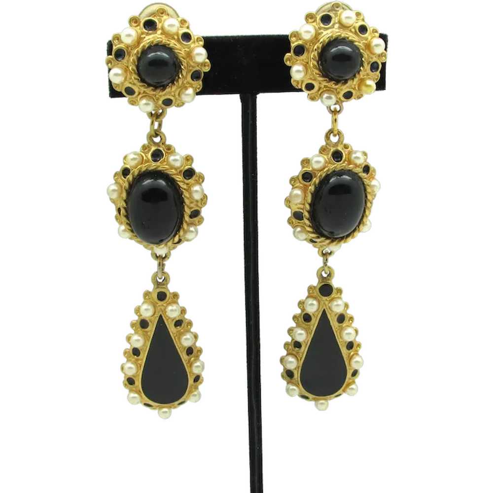 Byzantine Style Pendulum Style Earrings - image 1