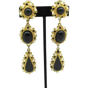 Byzantine Style Pendulum Style Earrings - image 1