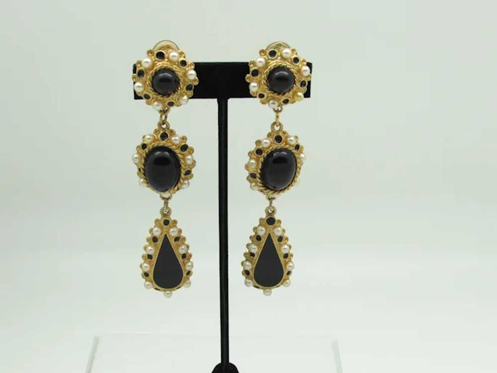 Byzantine Style Pendulum Style Earrings - image 2
