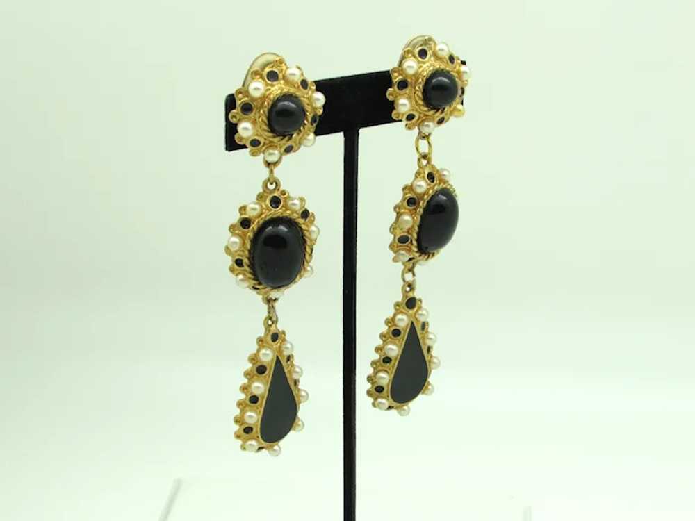 Byzantine Style Pendulum Style Earrings - image 3