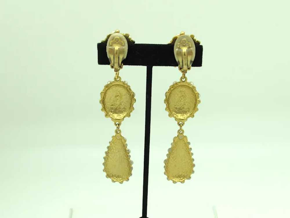 Byzantine Style Pendulum Style Earrings - image 4