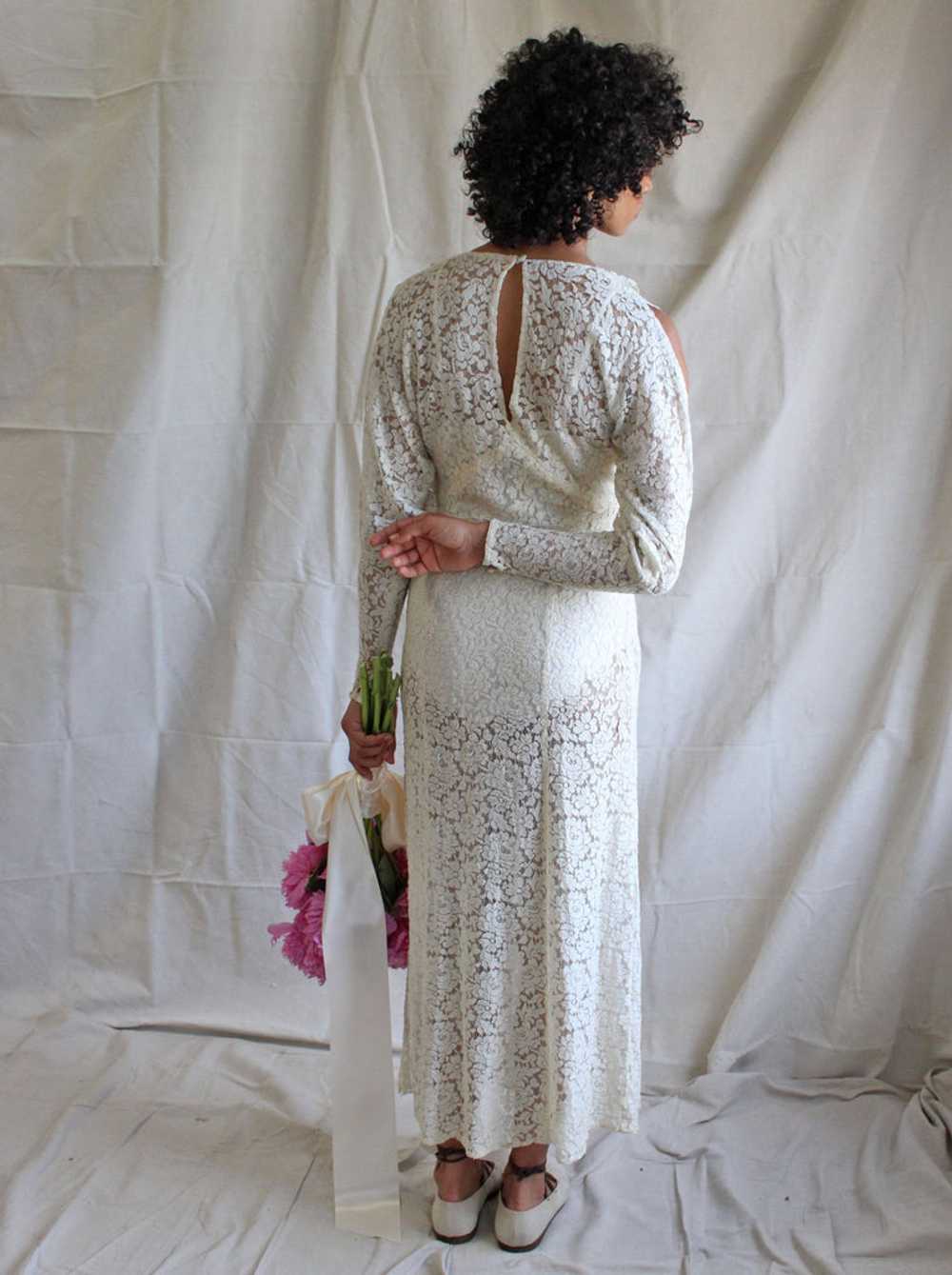 30s Lace Split Sleeve Dress - image 8