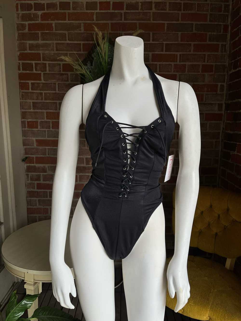 1980s Black Swimsuit Fredericks of Hollywood - image 2