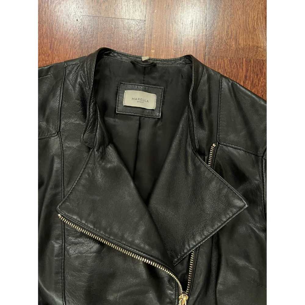 Marella Leather biker jacket - image 4