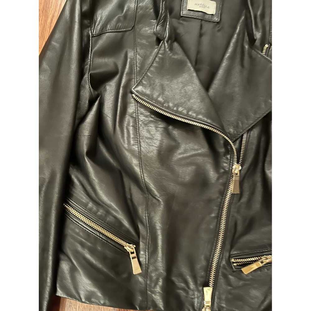 Marella Leather biker jacket - image 5