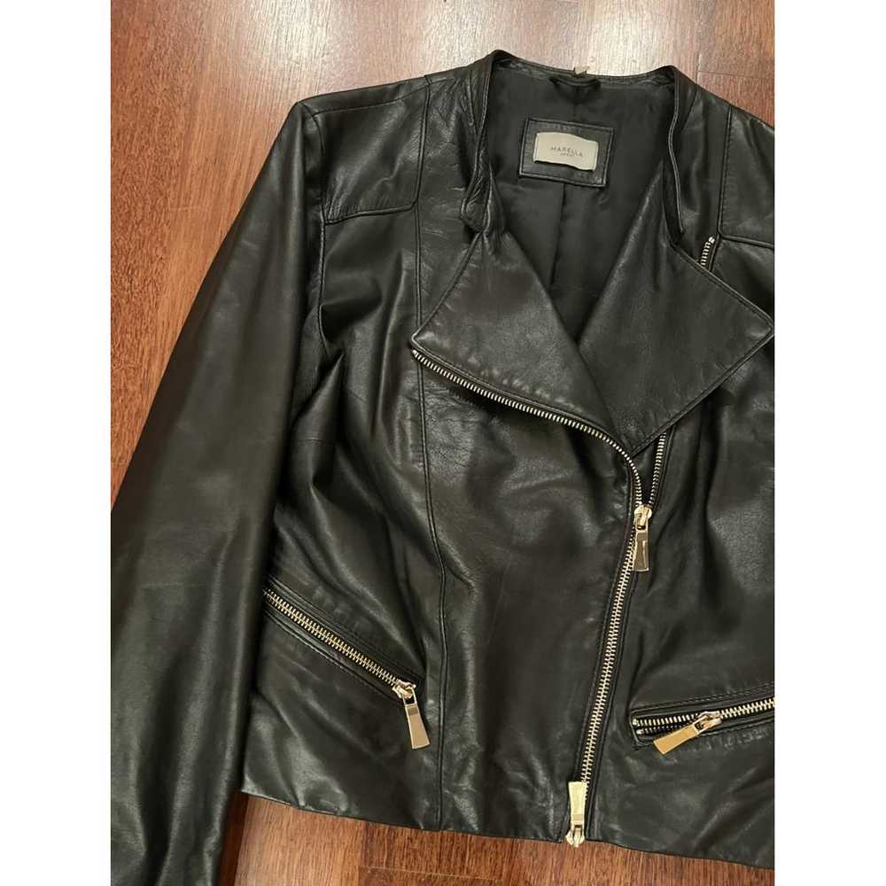 Marella Leather biker jacket - image 6