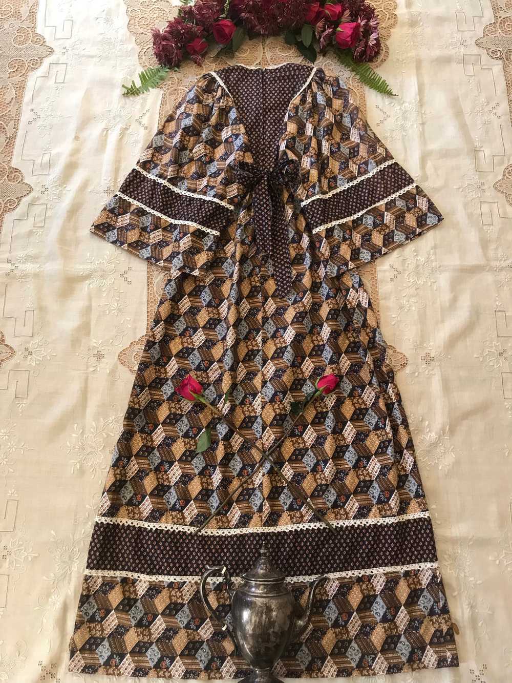 1970’s vintage patchwork calico kimono dress by Y… - image 11