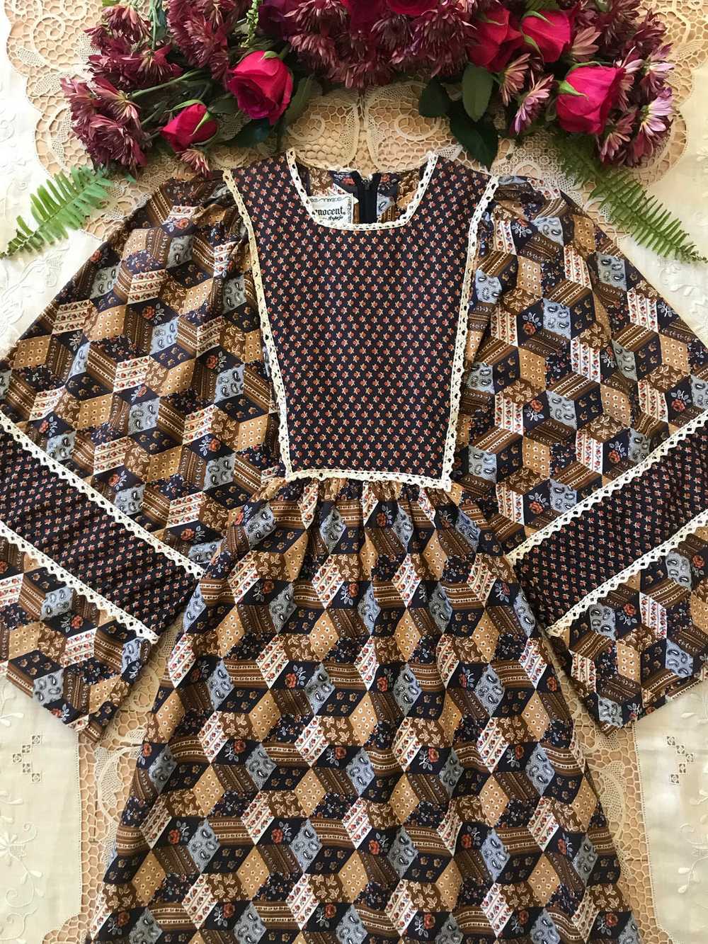 1970’s vintage patchwork calico kimono dress by Y… - image 3