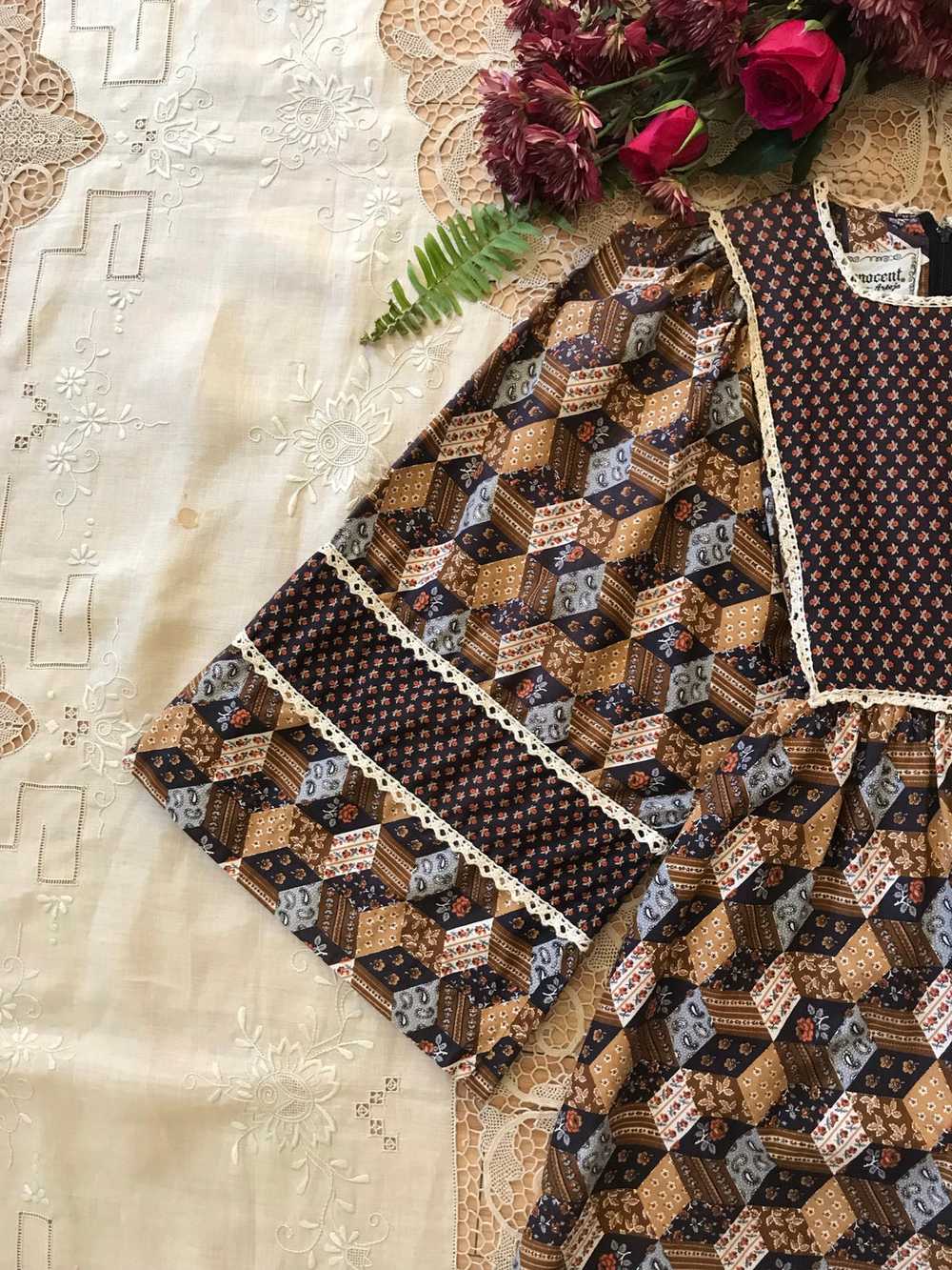 1970’s vintage patchwork calico kimono dress by Y… - image 4