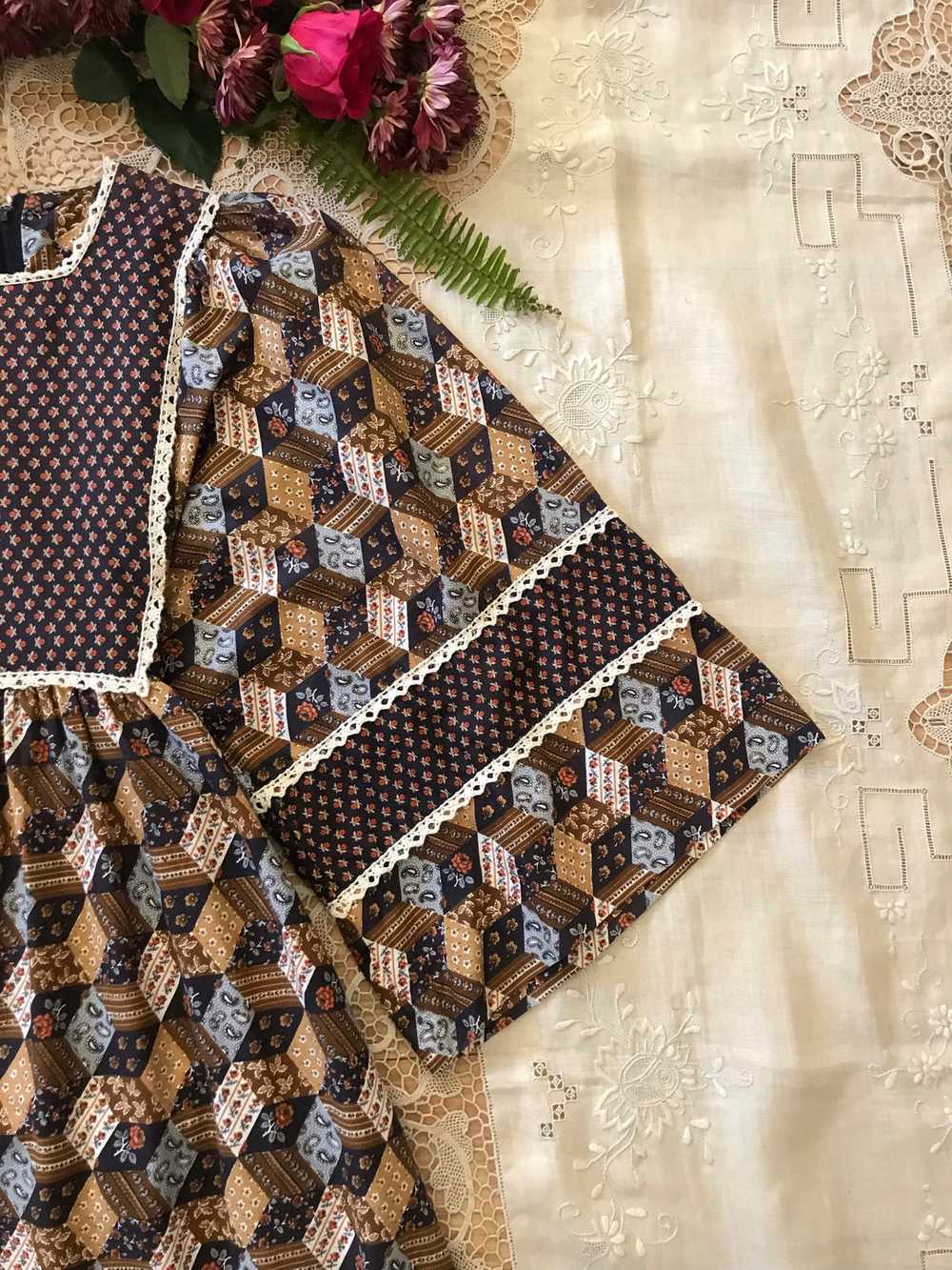 1970’s vintage patchwork calico kimono dress by Y… - image 5