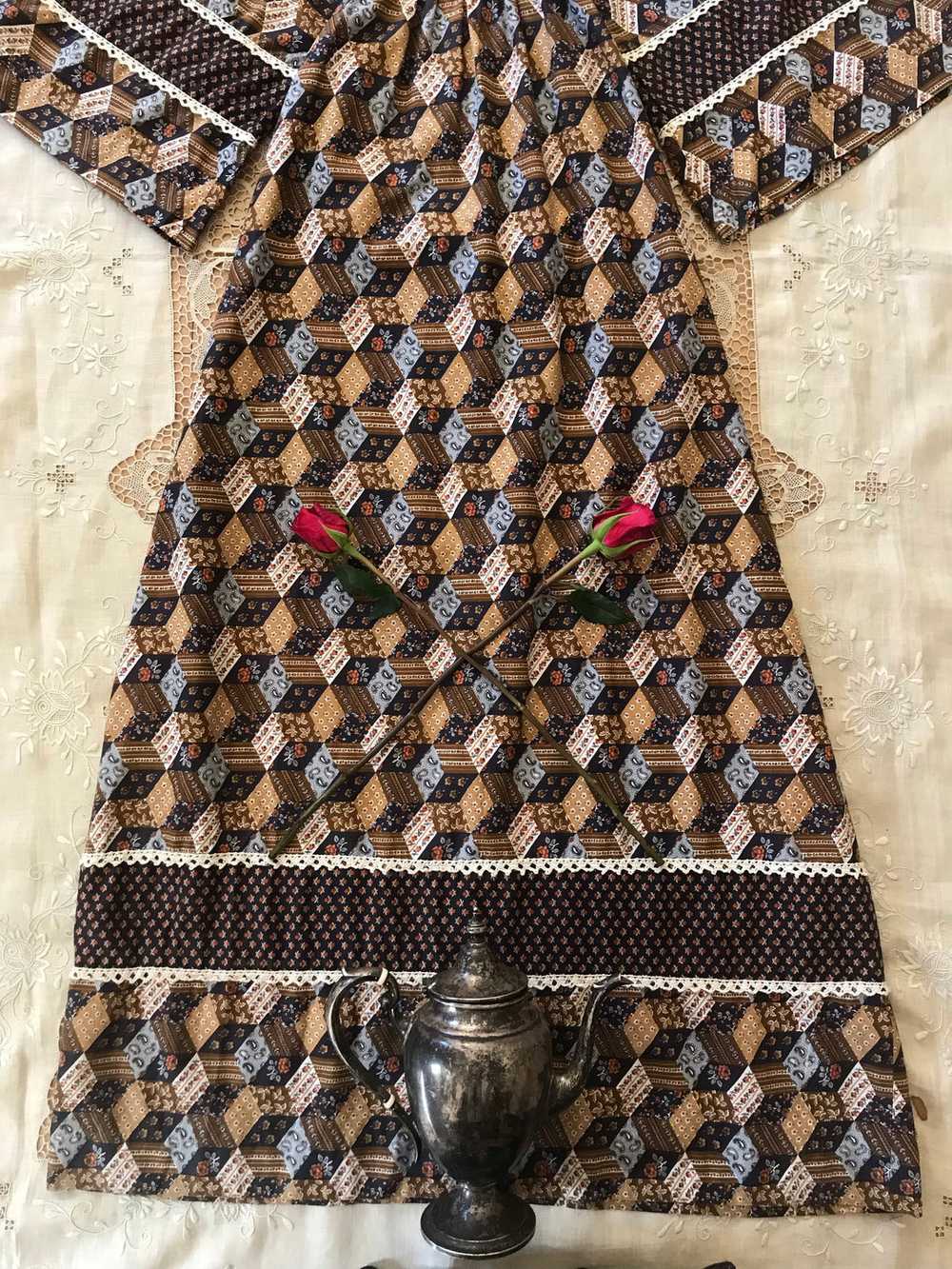 1970’s vintage patchwork calico kimono dress by Y… - image 7