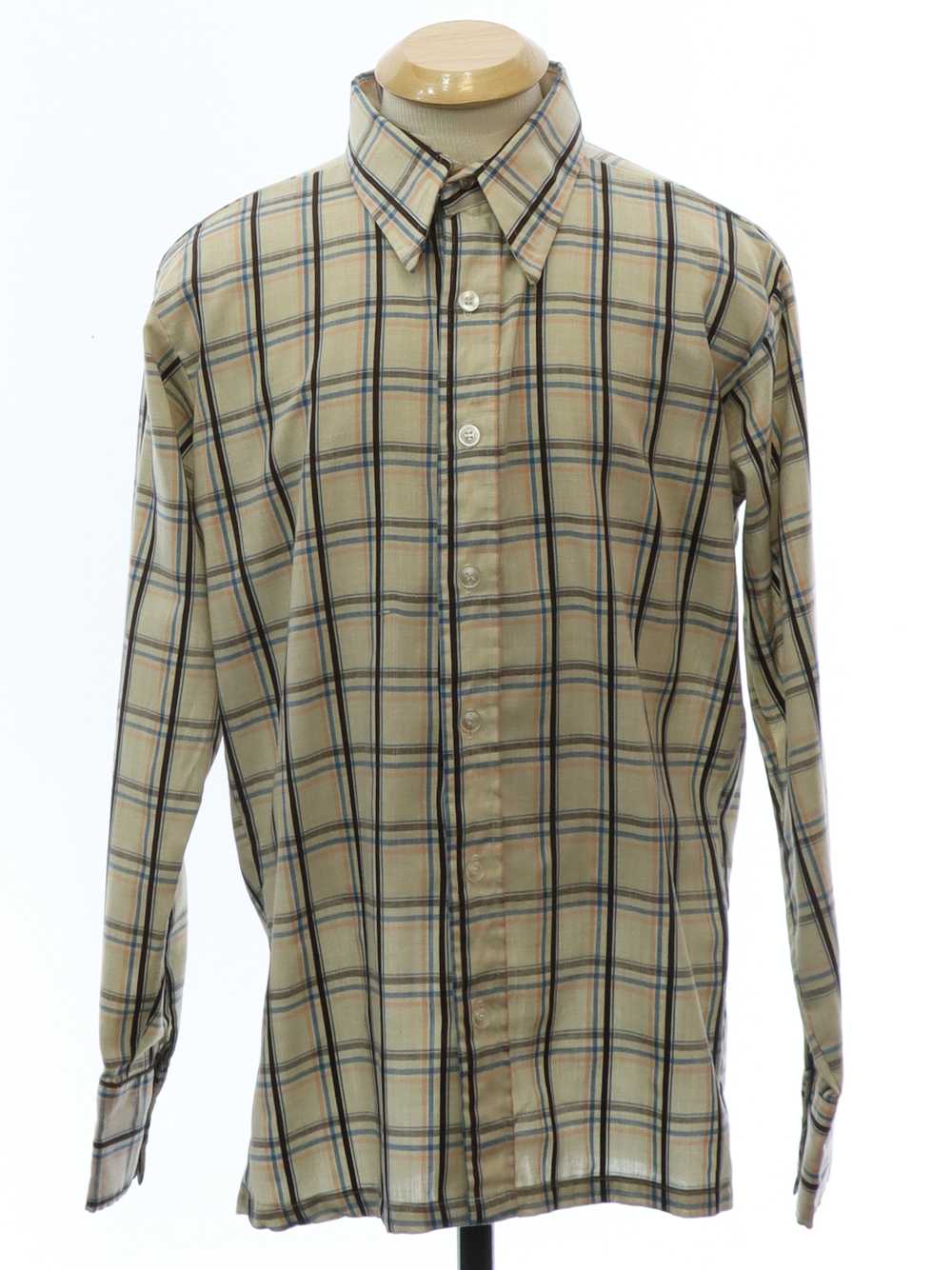 1980's Monzini Mens Mod Shirt - image 1