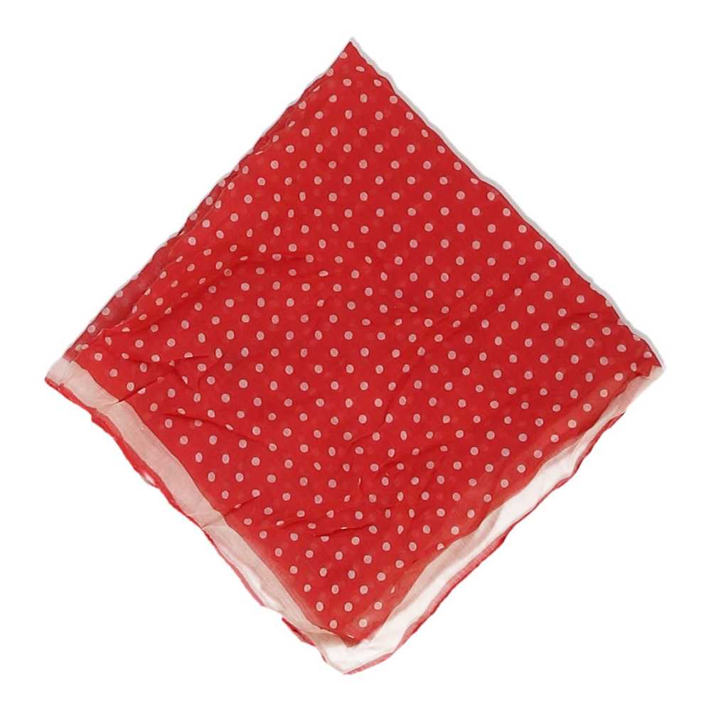 Unbranded Polka Dot Scarf - No Size Red Cotton - image 2