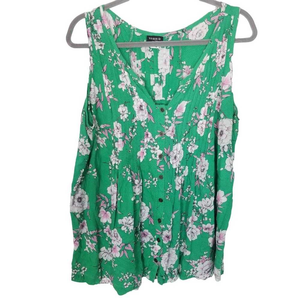 Other Torrid 1X Floral Sleeveless Textured Woven … - image 2