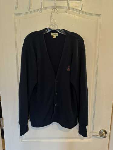 Izod Izod vintage men's Navy blue acrylic cardigan