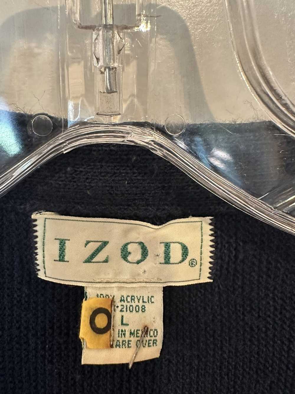 Izod Izod vintage men's Navy blue acrylic cardiga… - image 4