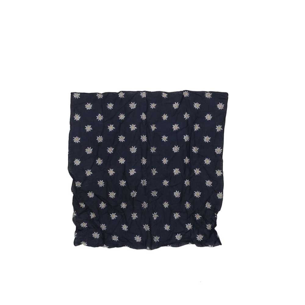 Unbranded Floral Scarf - No Size Navy Cotton - image 1