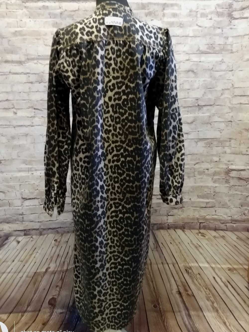 Gianni Ganni Leopard Denim Maxi Dress - image 2