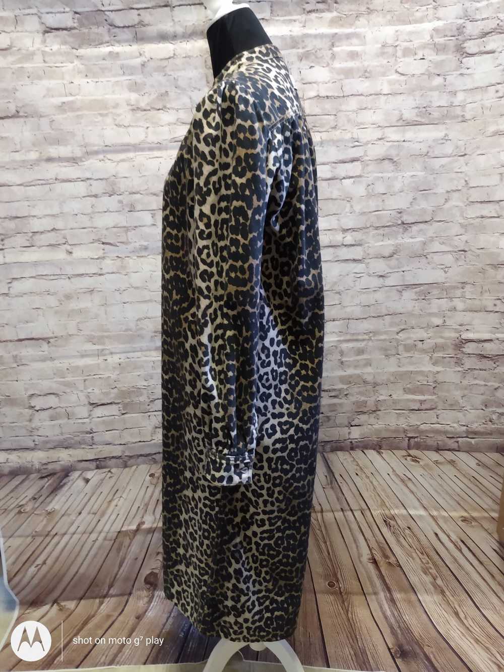 Gianni Ganni Leopard Denim Maxi Dress - image 3