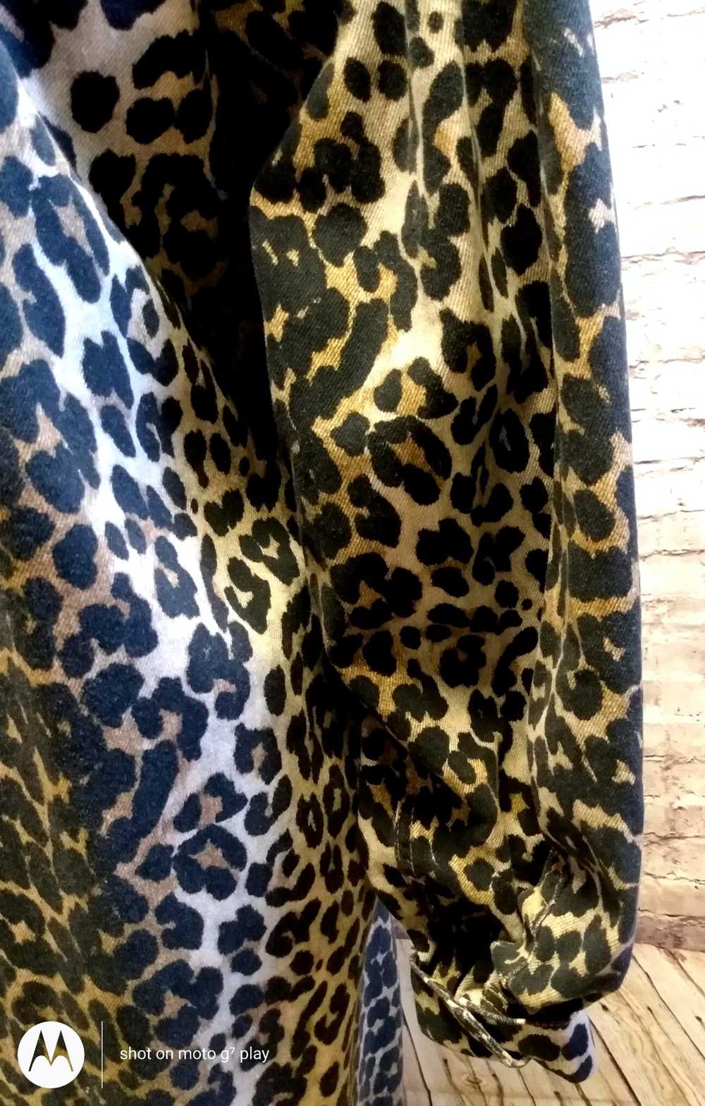 Gianni Ganni Leopard Denim Maxi Dress - image 4