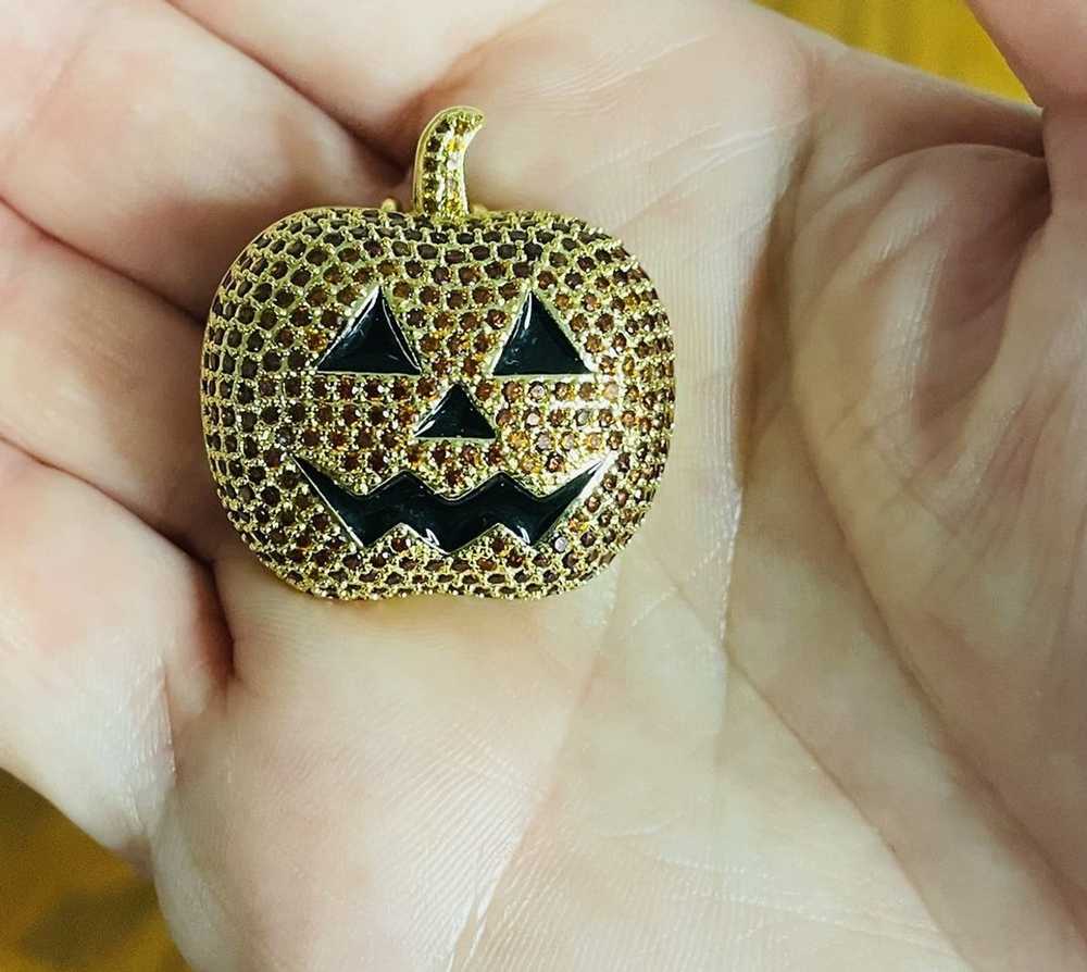 Custom × Jewelry Icy Pumpkin Jack Frost Necklace … - image 3