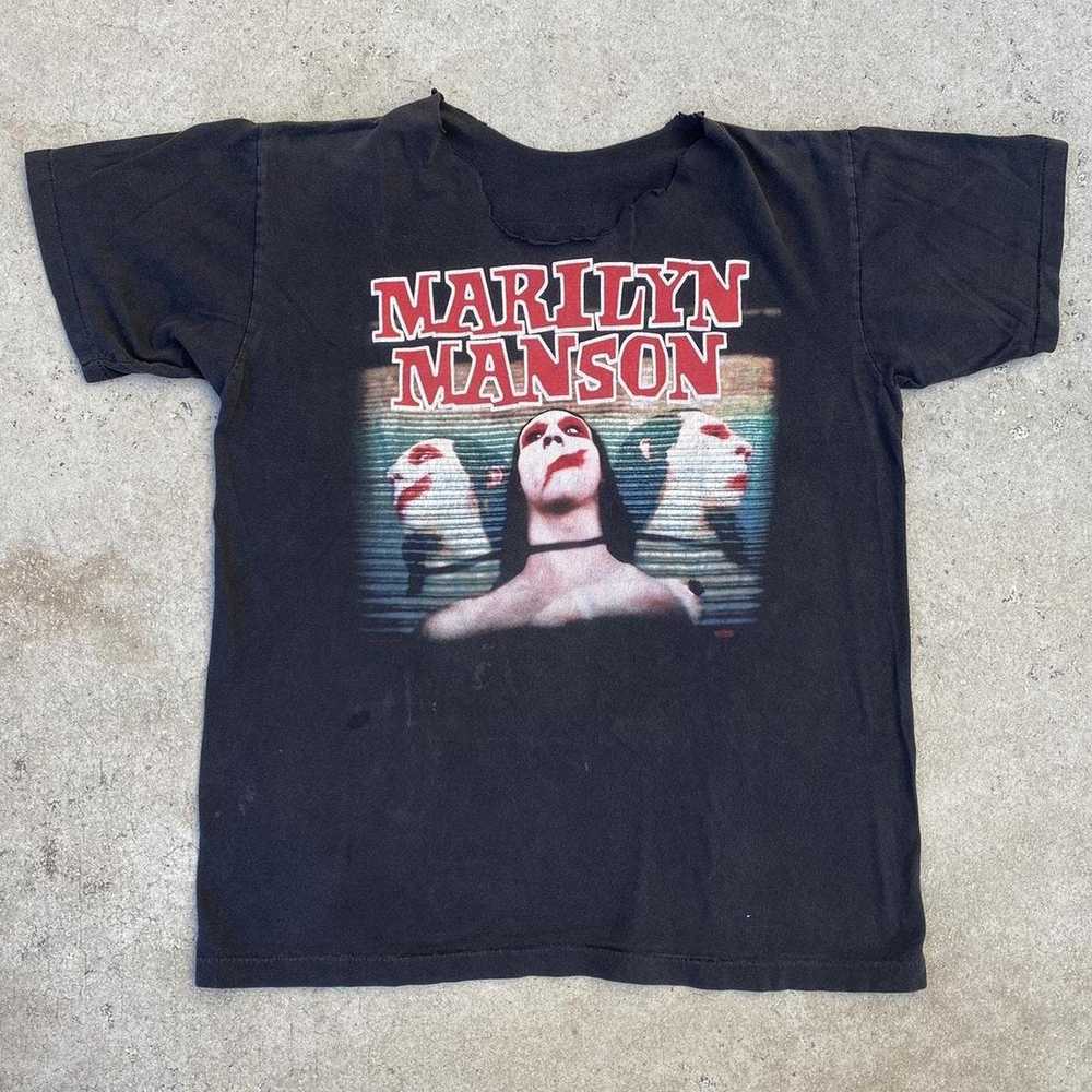 Band Tees × Marilyn Manson × Vintage VINTAGE 1995… - image 1