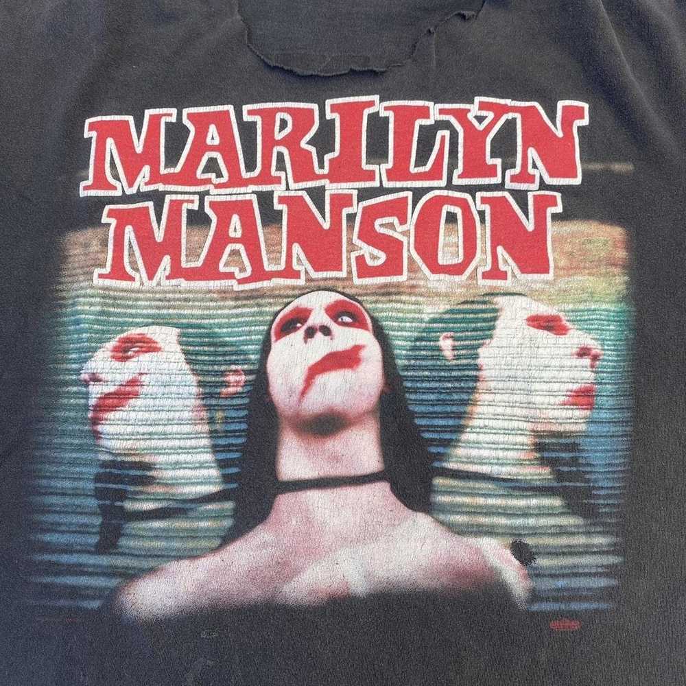 Band Tees × Marilyn Manson × Vintage VINTAGE 1995… - image 3