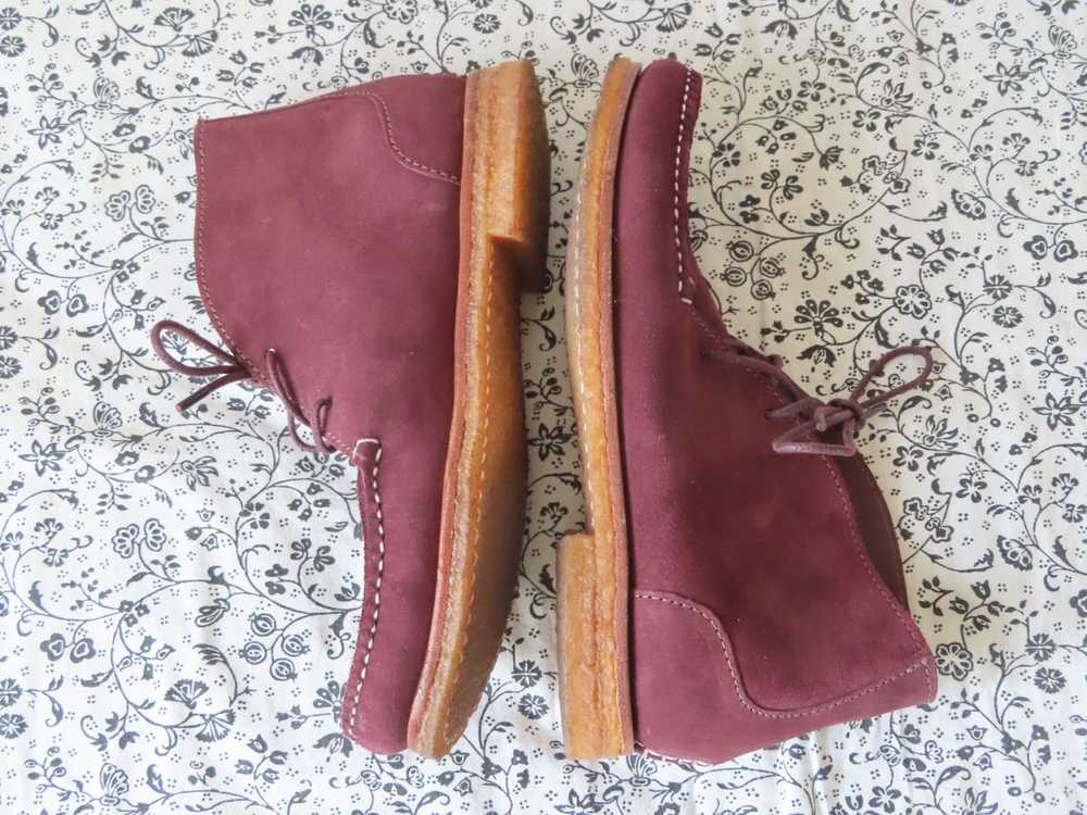 Designer × Quoddy quoddy oxblood red suede ankle … - image 2