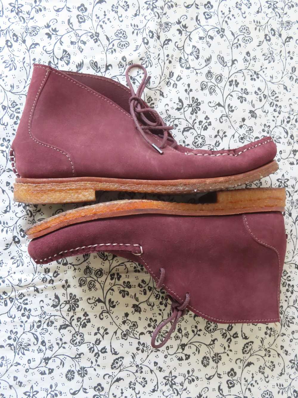 Designer × Quoddy quoddy oxblood red suede ankle … - image 4