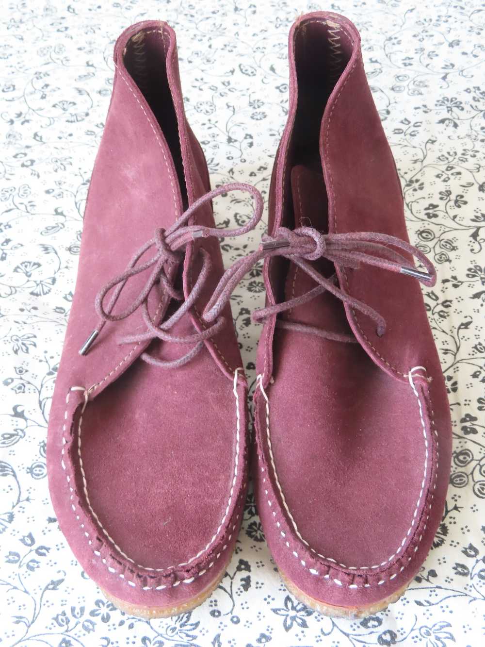 Designer × Quoddy quoddy oxblood red suede ankle … - image 6