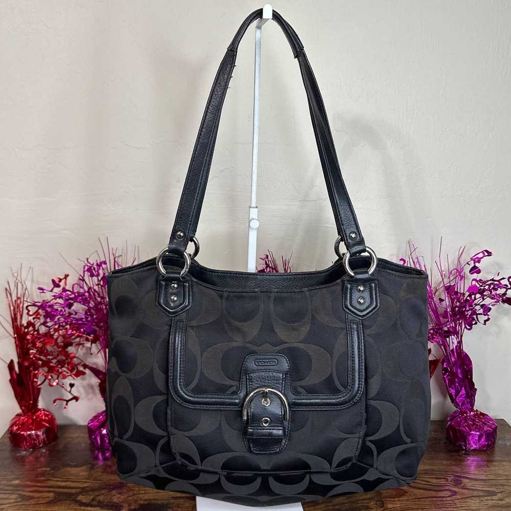 Coach COACH Black Campbell Belle Signature Canvas… - image 10