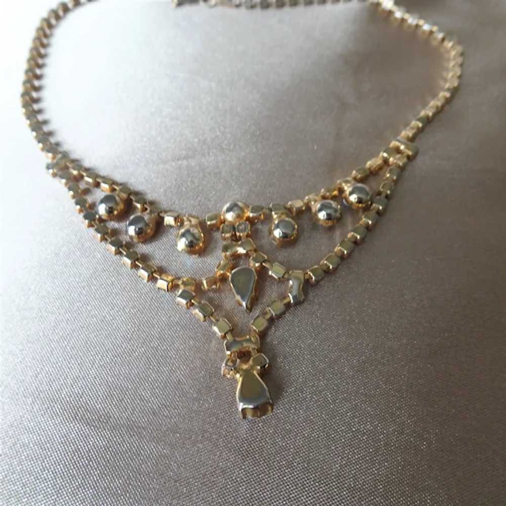 GLAMOROUS Rhinestone Glass Necklace,Swarovski Cry… - image 4