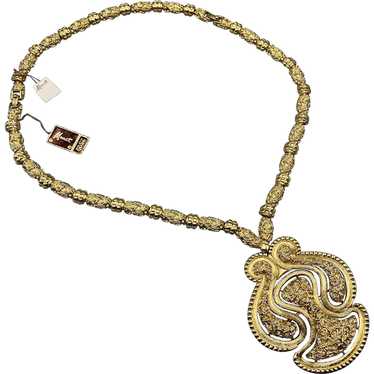 Vintage Monet ETRUSCA Statement Necklace Bracelet… - image 1