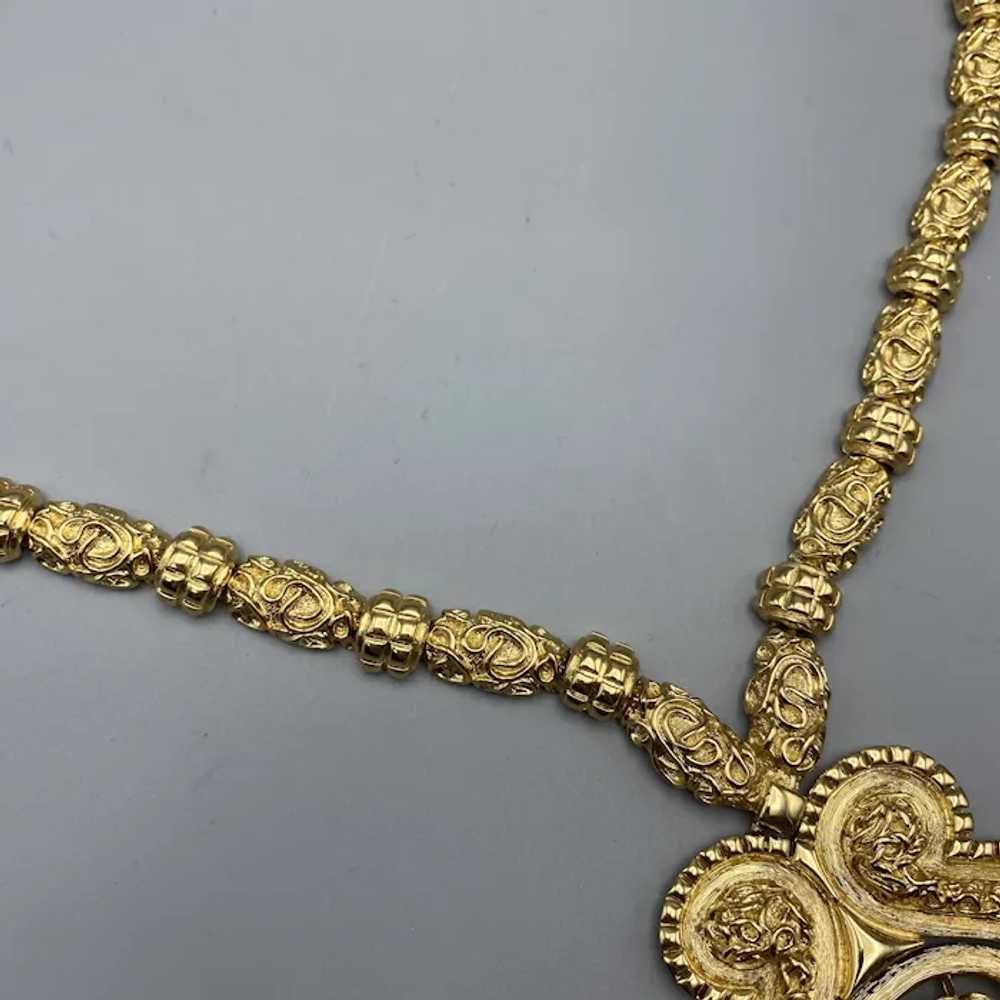 Vintage Monet ETRUSCA Statement Necklace Bracelet… - image 3