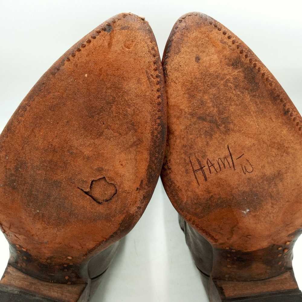 Nocona Vintage Nocona Cowboy Boots Brown Leather … - image 11