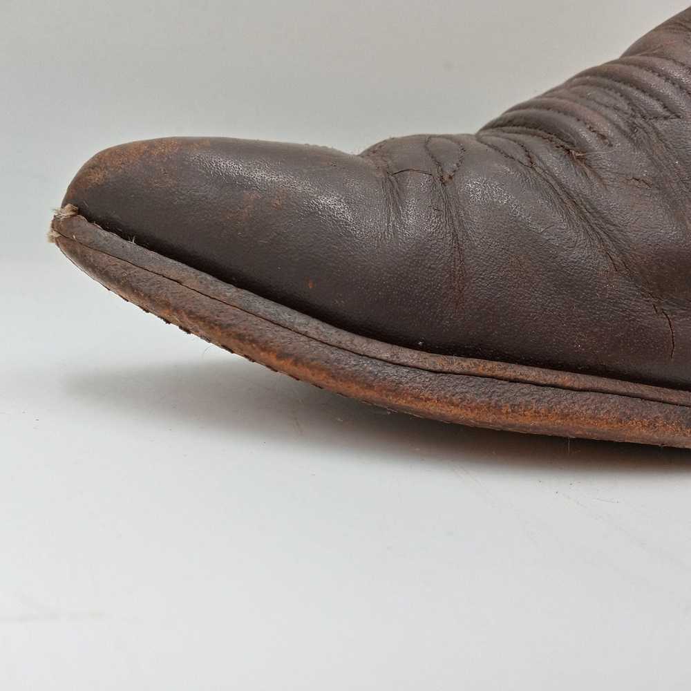 Nocona Vintage Nocona Cowboy Boots Brown Leather … - image 6