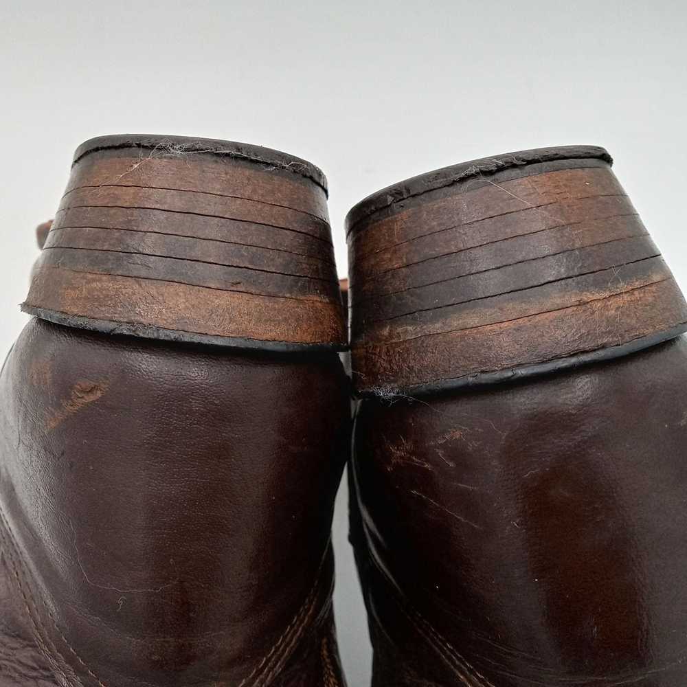 Nocona Vintage Nocona Cowboy Boots Brown Leather … - image 9