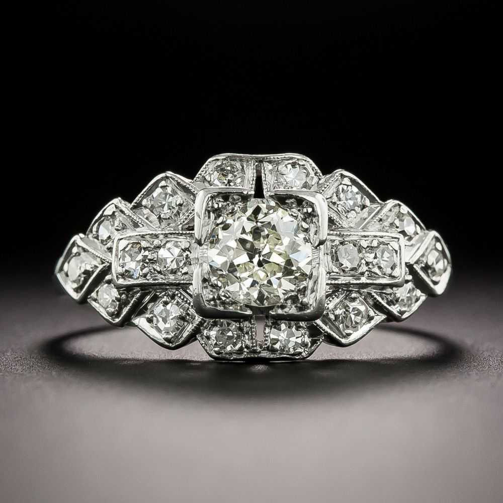 Art Deco .55 Carat Diamond Engagement Ring - image 1