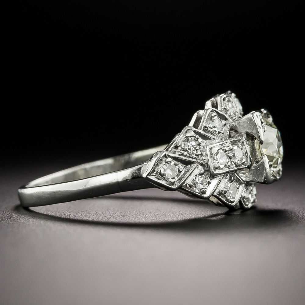 Art Deco .55 Carat Diamond Engagement Ring - image 2