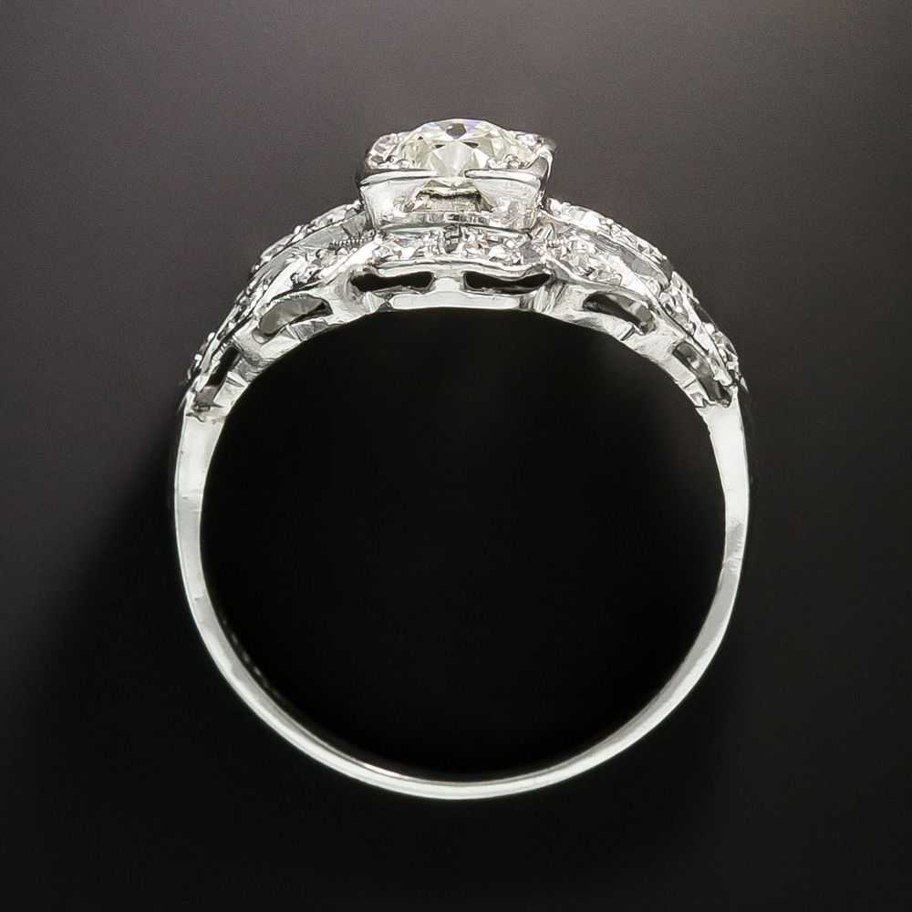 Art Deco .55 Carat Diamond Engagement Ring - image 3